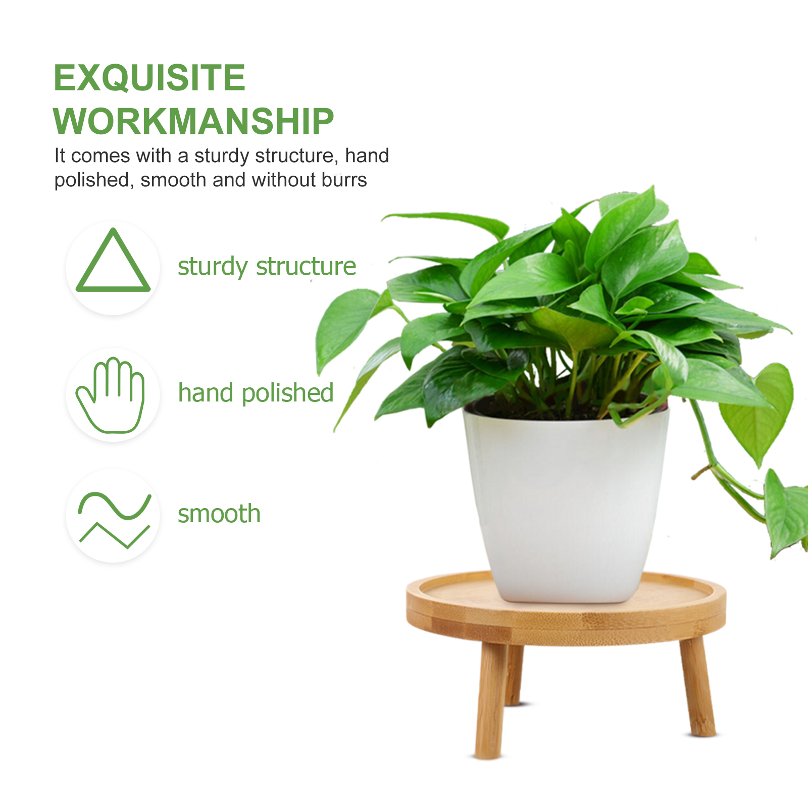 Holder Stand Pot Flower Wood W - Desk Setup Shelves 리뷰 및 가격