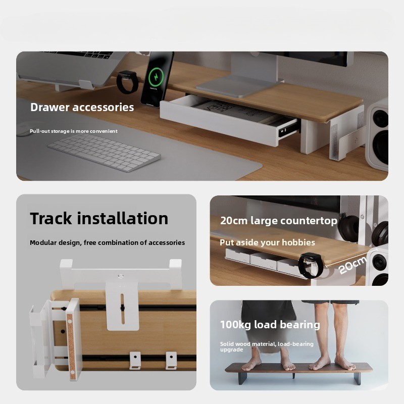Modern Solid Wood Monitor Stan - Monitor Riser Wood 리뷰 및 가격