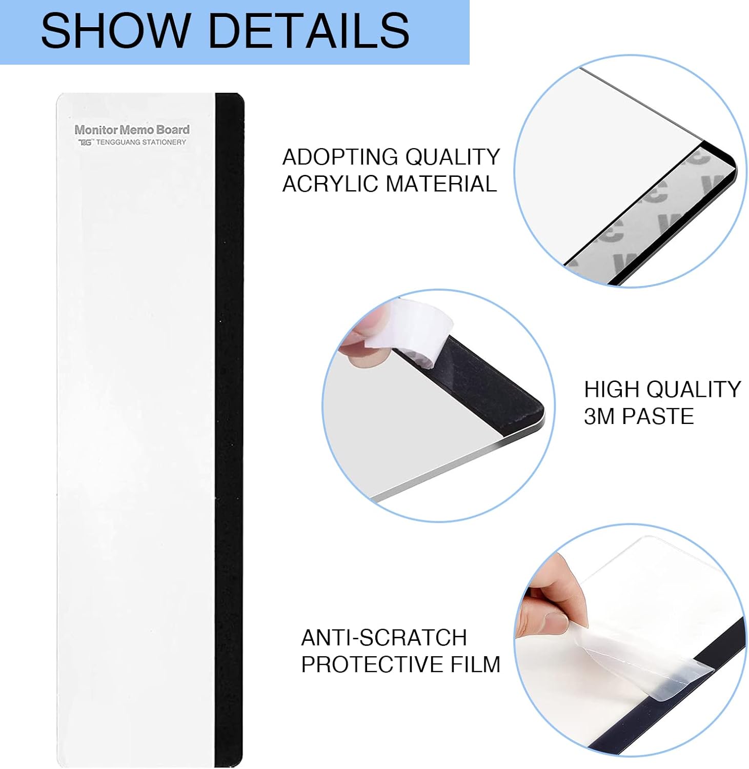 Acrylic Monitor Memo Board, 11 - Sticky Memo Holder 리뷰 및 가격