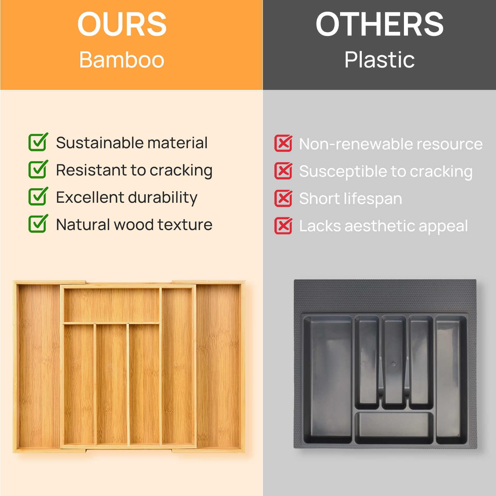 Bamboo Kitchen Drawer Organize - Drawer Organizer Bamboo 리뷰 및 가격