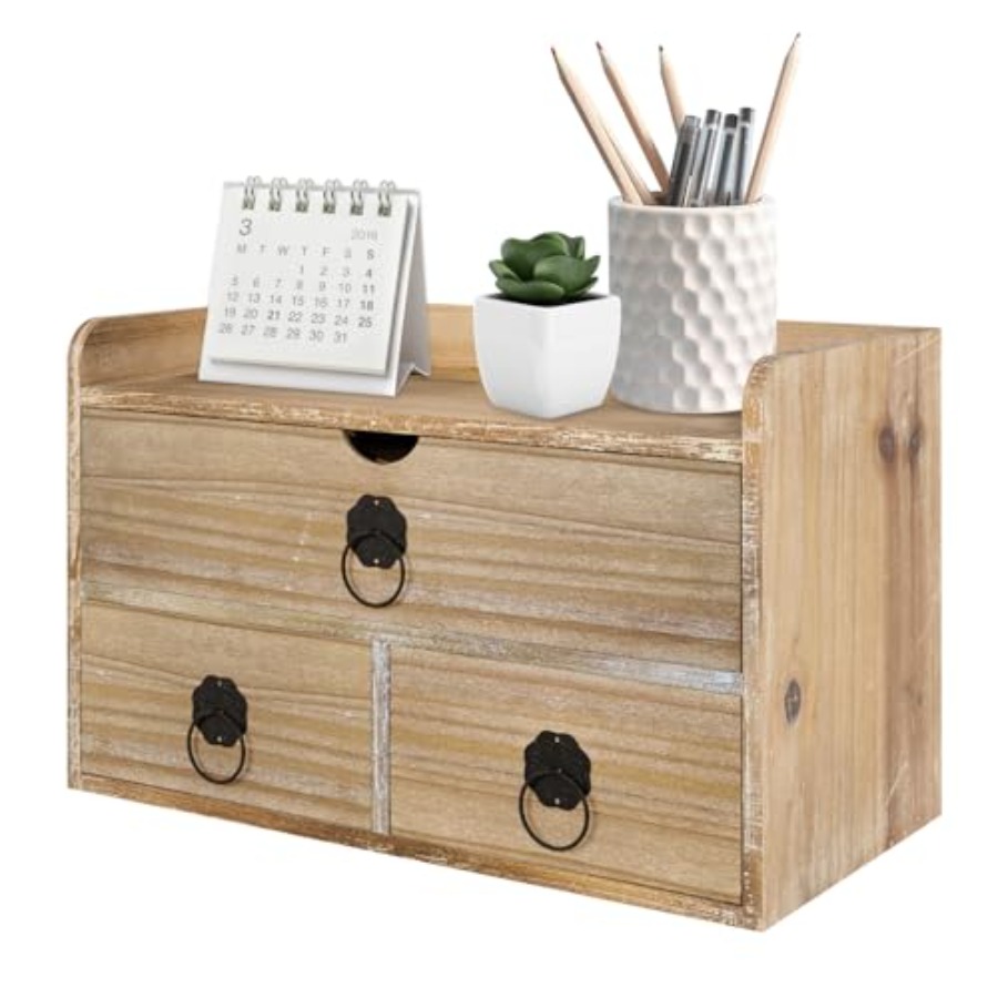 Wood Desk Organizer, Mini Desk - Drawer Organizer Bamboo 리뷰 및 가격