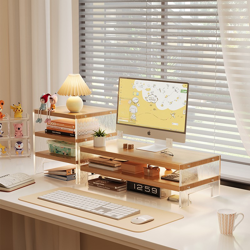 Acrylic Desktop Cuter Elevatio - Monitor Riser Wood 리뷰 및 가격