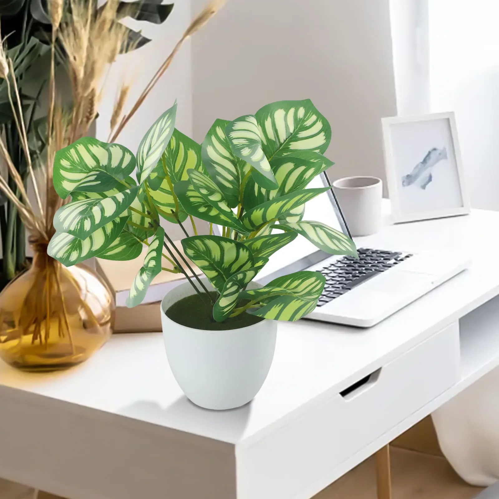 1PC Artificial Foliage Plant P - Desk Setup Plant 리뷰 및 가격