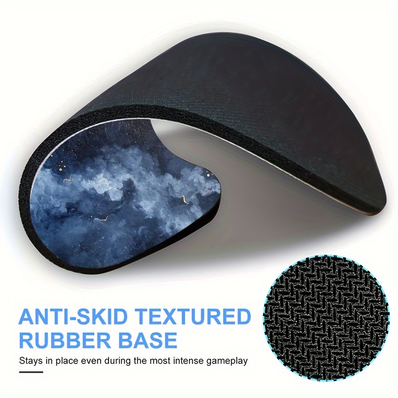 Round Mouse Pad Non-Slip Gamin - Desk Setup Blue 리뷰 및 가격