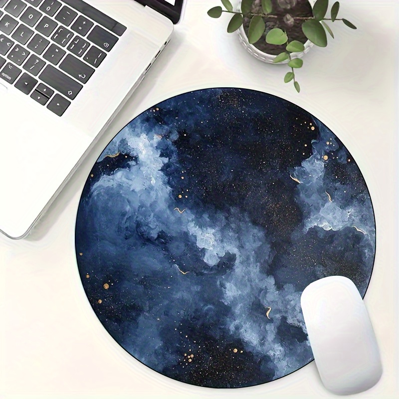 Round Mouse Pad Non-Slip Gamin - Desk Setup Blue 리뷰 및 가격
