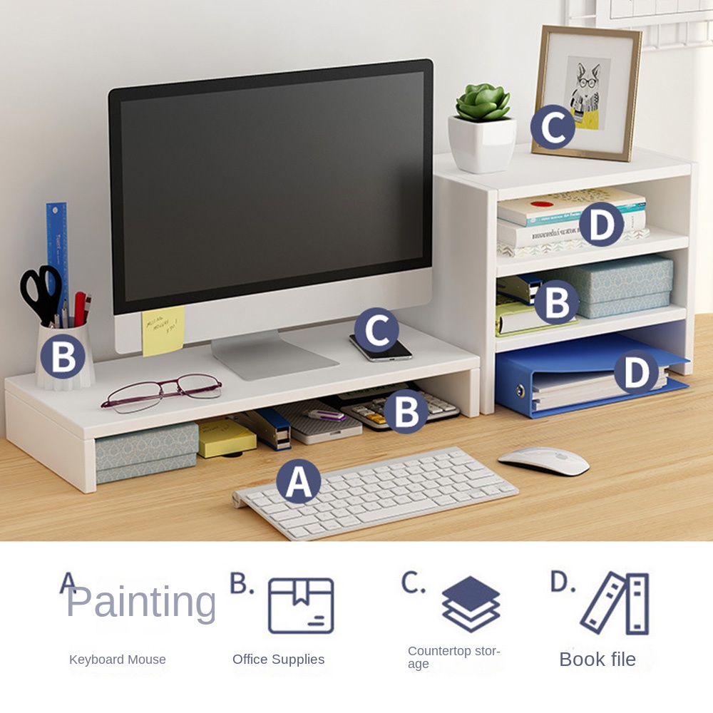 Stable Base Wood Desktop Compu - Monitor Riser Wood 리뷰 및 가격