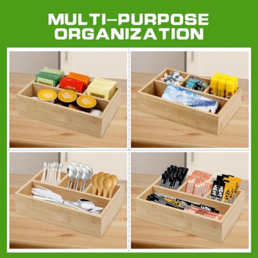 4 Pack Bamboo Tea Bag Organize - Drawer Organizer Bamboo 리뷰 및 가격
