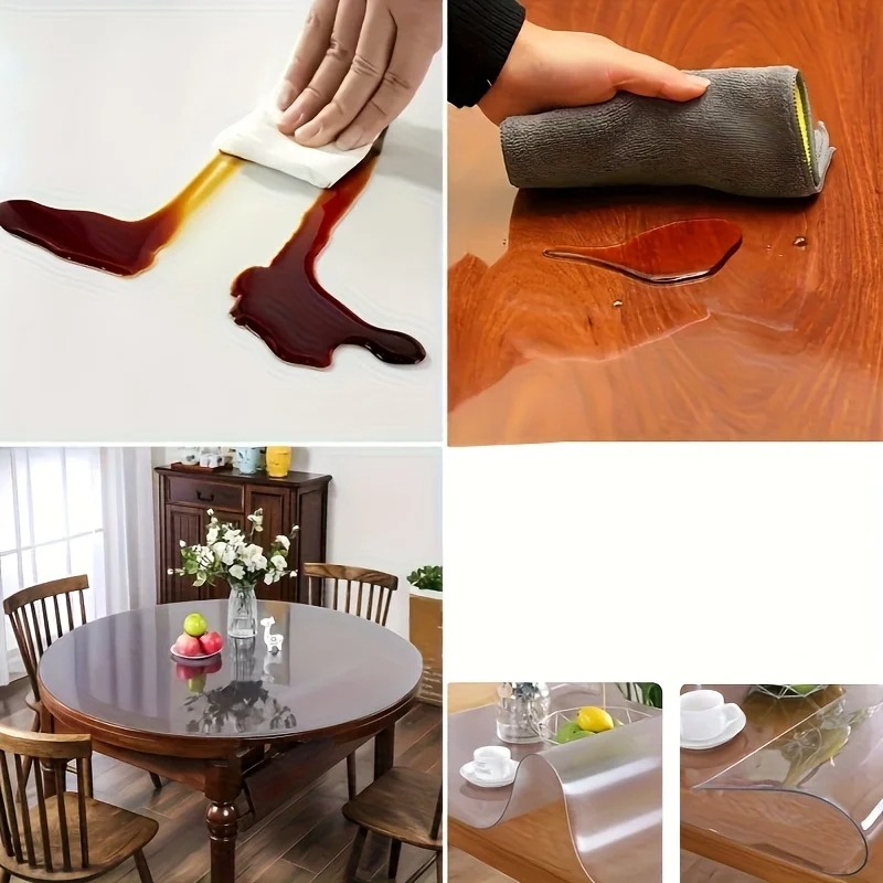 1pc 100/110/120cm Clear PVC Ro - Desk Setup Cozy 리뷰 및 가격