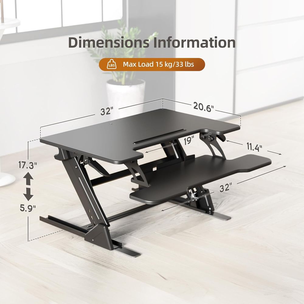 32 Inch Height-Adjustable Desk - Monitor Riser Wood 리뷰 및 가격