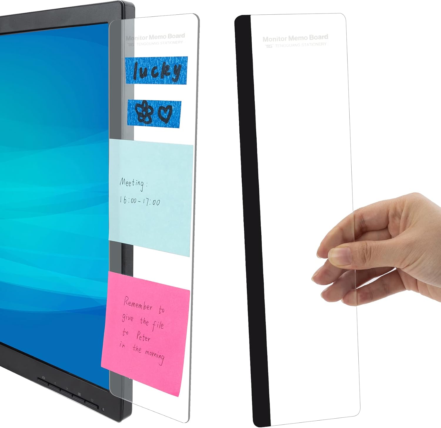 Acrylic Monitor Memo Board 2 P - Sticky Memo Holder 리뷰 및 가격